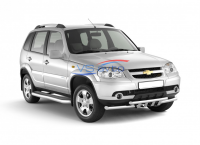 Рейлинги "Усиленный" (Серебристый) Шевроле Нива 2002-2020/ LADA Niva 2020-/ LADA NIVA Travel 2021- (LNV551502)