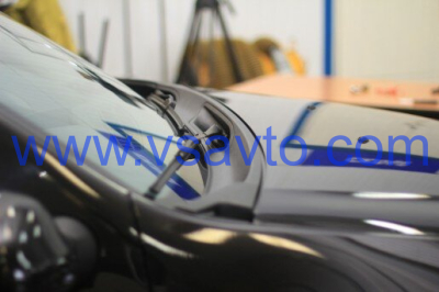 Накладка в проем стеклоочистителей (жабо) (ABS) RENAULT Duster 2012-20 (RDU112101)