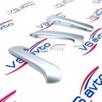 Накладки на ручки дверей Лада Гранта, Калина 2 (люкс, серебристые)