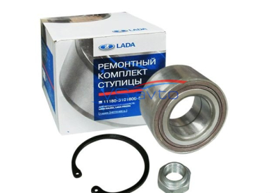 Ремкомплект ступицы передней (подшипник + гайка + кольцо стопорное) ВАЗ 2108